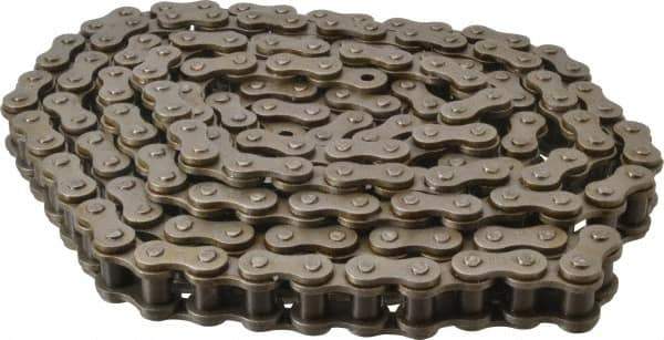 Browning - 3/4" Pitch, ANSI 60H, Heavy Series Roller Chain - Chain No. 60H, 10 Ft. Long, 15/32" Roller Diam, 1/2" Roller Width - Top Tool & Supply