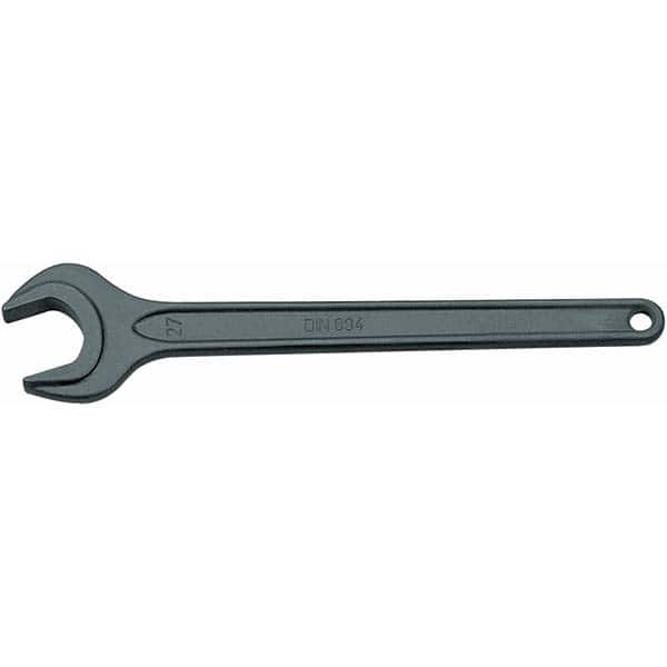 Open End Wrench: Single End Head, 75 mm 15 ° Head Angle, Vanadium Steel, Manganese Phosphate Finish