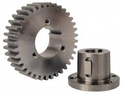 Browning - 12 Pitch, 4" Pitch Diam, 4.167" OD, 48 Tooth Bushed Spur Gear - 3/4" Face Width, 2-1/2" Hub Diam, 14.5° Pressure Angle, Steel - Top Tool & Supply