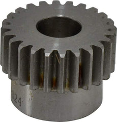 Browning - 20 Pitch, 1.2" Pitch Diam, 1.3" OD, 24 Tooth Spur Gear - 1/2" Face Width, 1/2" Bore Diam, 1-1/16" Hub Diam, 20° Pressure Angle, Steel - Top Tool & Supply