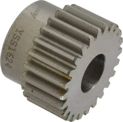 Browning - 16 Pitch, 1-1/2" Pitch Diam, 1.62" OD, 24 Tooth Spur Gear - 3/4" Face Width, 5/8" Bore Diam, 1-5/16" Hub Diam, 20° Pressure Angle, Steel - Top Tool & Supply