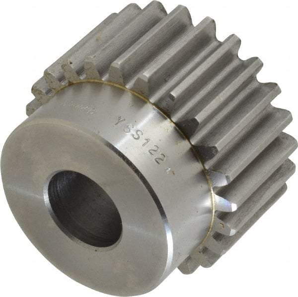 Browning - 12 Pitch, 2" Pitch Diam, 2.16" OD, 24 Tooth Spur Gear - 1" Face Width, 3/4" Bore Diam, 1-3/4" Hub Diam, 20° Pressure Angle, Steel - Top Tool & Supply