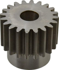 Browning - 8 Pitch, 2-1/2" Pitch Diam, 2.7" OD, 20 Tooth Spur Gear - 1-1/2" Face Width, 7/8" Bore Diam, 2-1/8" Hub Diam, 20° Pressure Angle, Steel - Top Tool & Supply