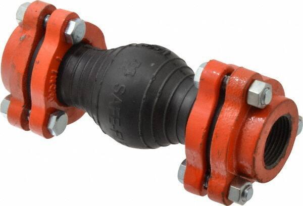 Mason Ind. - 1" Pipe, EPDM Single Arch Pipe Expansion Joint - 7" Long, 3/8" Extension, 3/4" Compression, 250 Max psi, Female NPT - Top Tool & Supply