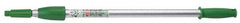 Unger - 96" Long x 1" Diam Aluminum Handle for Unger Products - Threaded Connection, Silver, Telescoping - Top Tool & Supply