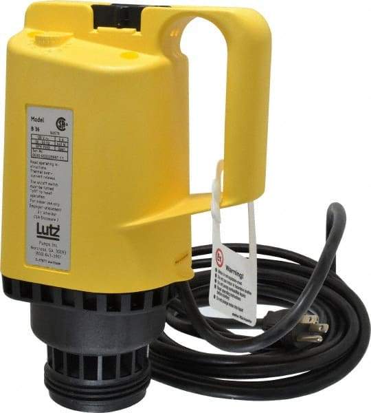 Lutz Pumps - 0.85 HP, Open Drip Proof Drum Pump Motor - For Use With All Lutz Pump Tubes, 120 Volt - Top Tool & Supply