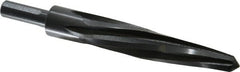 Made in USA - 7/8" Reamer Diam, 15/32" Small End Diam, 1/2" Diam Straight Shank, 5" Flute, Bridge Reamer - Top Tool & Supply