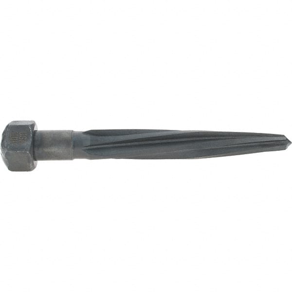 Made in USA - 11/16" Reamer Diam, 3/8" Small End Diam, 1-1/16" Hex Shank, 4-1/2" Flute, Car Reamer - Top Tool & Supply