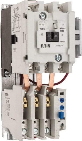 Eaton Cutler-Hammer - 110 Coil VAC at 50 Hz, 120 Coil VAC at 60 Hz, 45 Amp, NEMA Size 2, Nonreversible Open Enclosure NEMA Motor Starter - 3 hp at 1 Phase - Top Tool & Supply