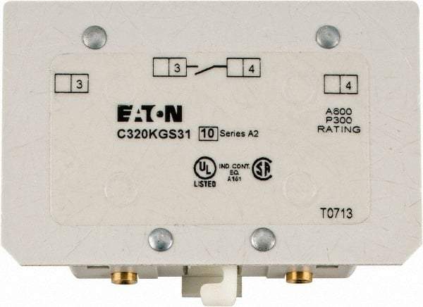 Eaton Cutler-Hammer - Starter Auxiliary Contact - For Use with 100-400A Contactors - Top Tool & Supply