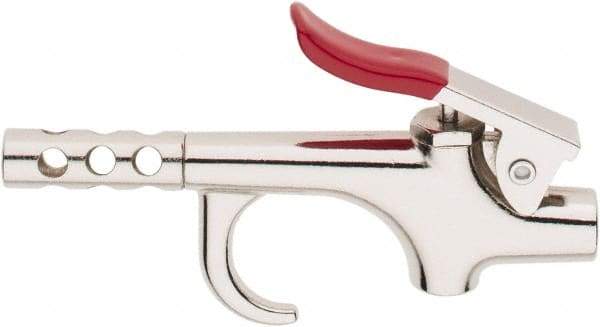 Value Collection - 145 Max psi Safety Booster Thumb Lever Blow Gun - 1/4 NPT, 3" Tube Length, Chrome Plated Zinc - Top Tool & Supply