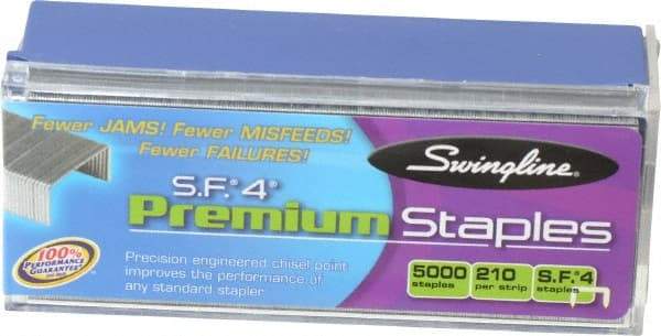 Swingline - 1/4" Leg Length, Galvanized/Low-Carbon Steel Standard Staples - 25 Sheet Capacity, For Use with 210 Full Strip Standard Staplers - Top Tool & Supply