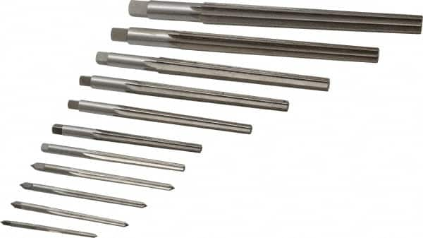 Interstate - #10 to #0 Pin, Straight Shank, Taper Pin Reamer Set - Top Tool & Supply