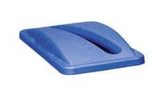 Rubbermaid - Rectangle Lid for Use with 15-7/8 Gal Rectangular Recycle Containers - Blue, Plastic, For 3540, 3541 & 3554 - Top Tool & Supply