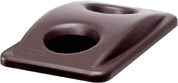 Rubbermaid - Rectangle Lid for Use with 15-7/8 Gal Rectangular Recycle Containers - Brown, Plastic, For 3540, 3541 & 3554 - Top Tool & Supply