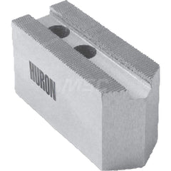 Huron Machine Products - Soft Lathe Chuck Jaws; Jaw Type: Square ; Material: 6160 Aluminum ; Jaw Interface Type: 1.5mm x 60? Serrated ; Maximum Compatible Chuck Diameter (Inch): 6 ; Minimum Compatible Chuck Diameter (Inch): 1 ; Overall Height (Inch): 3 - Exact Industrial Supply