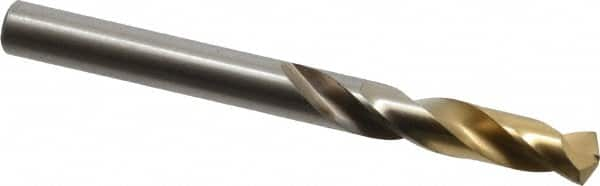 Screw Machine Length Drill Bit: 0.2344″ Dia, 135 °, High Speed Steel Coated, Right Hand Cut, Spiral Flute, Straight-Cylindrical Shank, Series A022