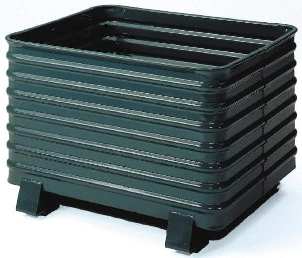 Steel King - 41-1/2" Long x 48" Wide x 28-1/2" High Steel Bin-Style Bulk Container - 4,000 Lb. Load Capacity - Top Tool & Supply