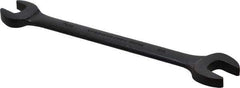 Proto - 7/16" x 1/2" Standard Open End Wrench - 6-7/16" OAL, Double End, Black Finish, 15° Head Angle - Top Tool & Supply