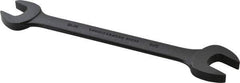 Proto - 11/16" x 3/4" Standard Open End Wrench - 8-63/64" OAL, Double End, Black Finish, 15° Head Angle - Top Tool & Supply