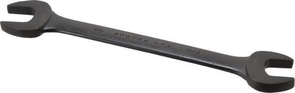 Proto - 13/16" x 7/8" Standard Open End Wrench - 10-15/64" OAL, Double End, Black Finish, 15° Head Angle - Top Tool & Supply