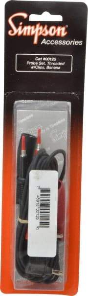 Simpson Electric - Electrical Test Equipment Leads - Use with Analog Multimeters - Top Tool & Supply