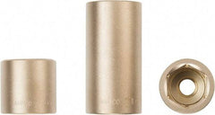 Ampco - 1/4" Drive, Deep Hand Socket - 6 Points, Aluminum Bronze - Top Tool & Supply