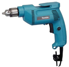 Makita - 3/8" Keyed Chuck, 2,500 RPM, Pistol Grip Handle Electric Drill - 4.9 Amps, 115 Volts, Reversible, Includes Chuck Key & Drill Chuck - Top Tool & Supply