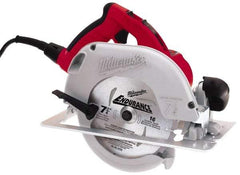 Milwaukee Tool - 15 Amps, 7-1/4" Blade Diam, 5,800 RPM, Electric Circular Saw - 120 Volts, 3 hp, 10' Cord Length, 5/8" Arbor Hole, Right Blade - Top Tool & Supply