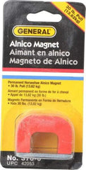 General - 1 Hole, 3/16" Hole Diam, 1-3/4" Overall Width, 1-1/8" Deep, 1-1/8" High, 30 Lb Average Pull Force, Alnico Power Magnets - 5/16" Pole Width - Top Tool & Supply