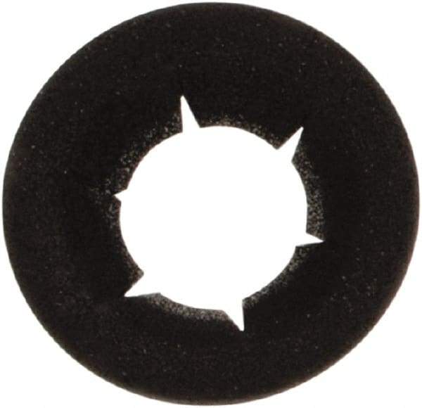 Made in USA - 3/16" OD, Spring Steel Push Nut - Black Phosphate, 3/32" Shaft Diam - Top Tool & Supply