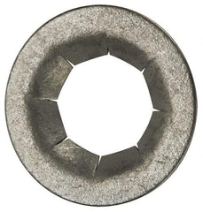 Made in USA - 7/8" OD, Spring Steel Push Nut - Zinc-Plated, 7/16" Shaft Diam - Top Tool & Supply