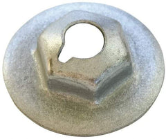 Au-Ve-Co Products - #10-32, 1/2" OD, 3/8" Width Across Flats Washer Lock Nut - Zinc-Plated Spring Steel, For Use with Threaded Fasteners - Top Tool & Supply