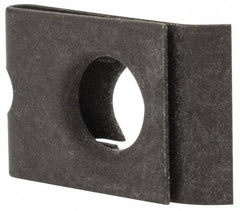 Made in USA - #10-32 Screw, 0.025 to 1/16" Thick, Spring Steel Standard U Nut - 5/16" Center Edge, Black Phosphate Finish - Top Tool & Supply