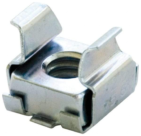 Value Collection - 3/8-16 Screw, 0.162 to 0.21" Thick, Spring Steel Cage Nut - Zinc-Plated Finish - Top Tool & Supply