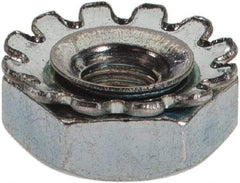 Value Collection - #5-40, Zinc Plated, Steel Hex Nut with External Tooth Washer - 1/4" Washer Diam, 1/4" Width Across Flats - Top Tool & Supply