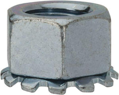 Value Collection - 1/2-13, Zinc Plated, Steel Hex Nut with External Tooth Washer - 7/8" Washer Diam, 3/4" Width Across Flats - Top Tool & Supply