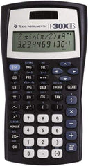 Texas Instruments - LCD Scientific Calculator - 3-3/8 x 6-3/8 Display Size, Black, Battery & Solar Powered, 1.1" Long x 6-1/2" Wide - Top Tool & Supply