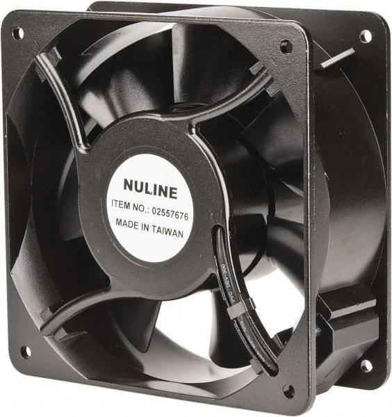 Value Collection - 230 Volts, AC, 260 CFM, Square Tube Axial Fan - 0.28 Amp Rating, 2,900 to 3,400 RPM, 6.3" High x 6.3" Wide x 2.44" Deep - Top Tool & Supply