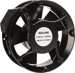 Value Collection - 230 Volts, AC, 235 CFM, Round Tube Axial Fan - 0.15 Amp Rating, 2,850 to 3,350 RPM, 6.7" High x 6.7" Wide x 2" Deep - Top Tool & Supply