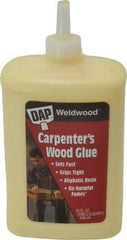 DAP - 32 oz Bottle Yellow Wood Glue - 5 to 7 min Working Time, 72 hr Full Cure Time, Bonds to Cardboard, Fabric, Leather, Particle Board & Wood - Top Tool & Supply