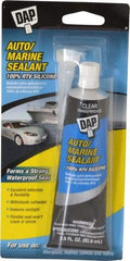 DAP - 2.8 oz Tube Clear RTV Silicone Joint Sealant - -40 to 400°F Operating Temp, 10 to 20 min Tack Free Dry Time, 24 hr Full Cure Time - Top Tool & Supply