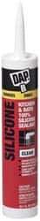 DAP - 10.1 oz Tube Clear RTV Silicone Joint Sealant - -40 to 400°F Operating Temp, 10 to 25 min Tack Free Dry Time, 24 hr Full Cure Time - Top Tool & Supply