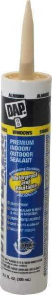 DAP - 10.1 oz Cartridge Off-White Acrylic & Latex Caulk - -30 to 180°F Operating Temp, 30 min Tack Free Dry Time - Top Tool & Supply