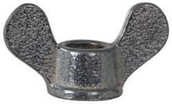 Value Collection - 5/16-18 UNC, Zinc Plated, Steel Standard Wing Nut - Grade 1015-1025, 1-1/2" Wing Span, 3/4" Wing Span, 5/8" Base Diam - Top Tool & Supply