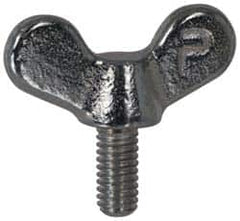 Value Collection - 5/16-18 Winged Shoulder Grade 32510 Iron Thumb Screw - 3-3/4" OAL, 1-3/4" Head Diam x 3/4" Head Height, Uncoated - Top Tool & Supply