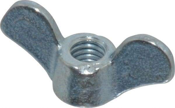 Value Collection - 5/16-18 UNC, Zinc Plated, Steel Standard Wing Nut - Grade 1015-1025, 1.44" Wing Span, 0.69" Wing Span, 1/2" Base Diam - Top Tool & Supply