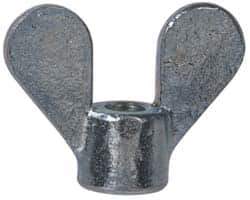 Value Collection - 5/16-18 UNC, Uncoated, Steel Standard Wing Nut - Grade 1015-1025, 1.88" Wing Span, 1-3/8" Wing Span, 11/16" Base Diam - Top Tool & Supply