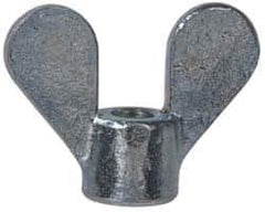 Value Collection - 1/4-20 UNC, Zinc Plated, Steel Standard Wing Nut - Grade 1015-1025, 1.88" Wing Span, 1-3/8" Wing Span, 11/16" Base Diam - Top Tool & Supply