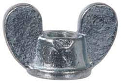 Value Collection - 3/8-16 UNC, Zinc Plated, Steel Standard Wing Nut - Grade 1015-1025, 1-5/8" Wing Span, 1" Wing Span, 7/8" Base Diam - Top Tool & Supply